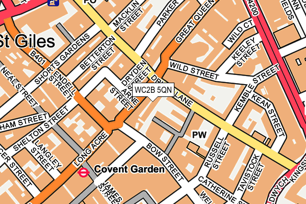 WC2B 5QN map - OS OpenMap – Local (Ordnance Survey)