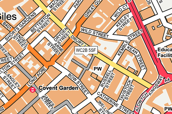 WC2B 5SF map - OS OpenMap – Local (Ordnance Survey)