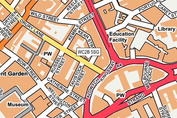 WC2B 5SG map - OS OpenMap – Local (Ordnance Survey)