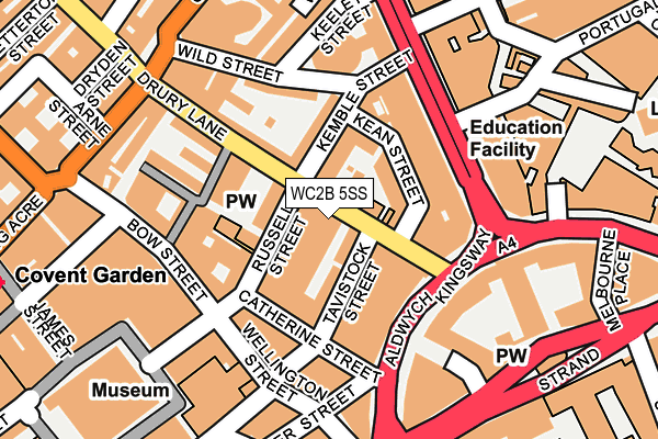 WC2B 5SS map - OS OpenMap – Local (Ordnance Survey)