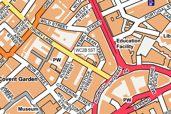 WC2B 5ST map - OS OpenMap – Local (Ordnance Survey)