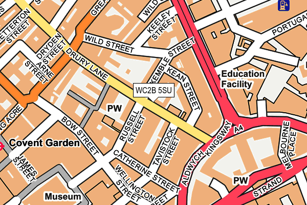 WC2B 5SU map - OS OpenMap – Local (Ordnance Survey)