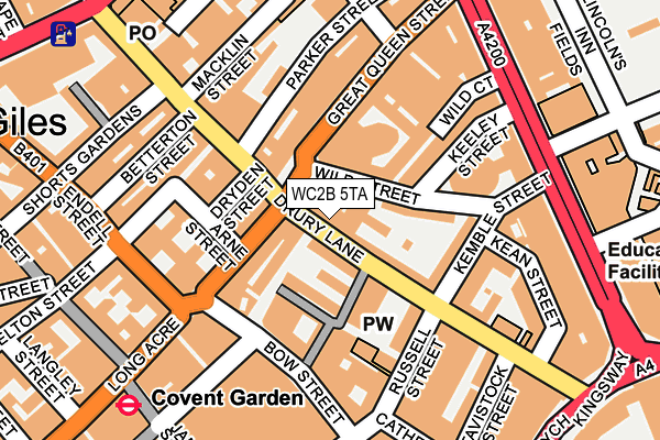 WC2B 5TA map - OS OpenMap – Local (Ordnance Survey)