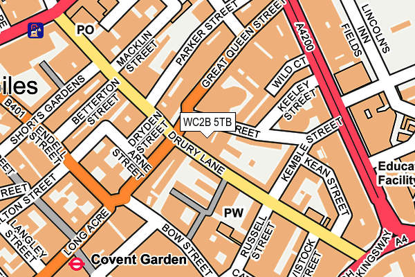 WC2B 5TB map - OS OpenMap – Local (Ordnance Survey)