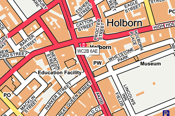 WC2B 6AE map - OS OpenMap – Local (Ordnance Survey)