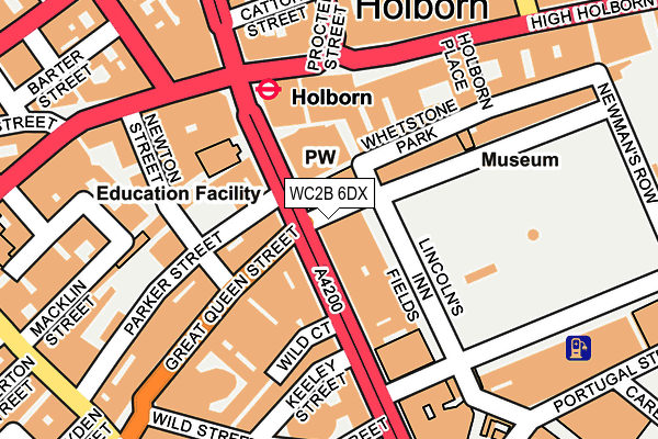 WC2B 6DX map - OS OpenMap – Local (Ordnance Survey)