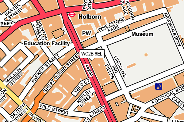 WC2B 6EL map - OS OpenMap – Local (Ordnance Survey)