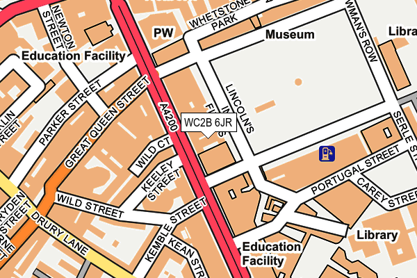 WC2B 6JR map - OS OpenMap – Local (Ordnance Survey)