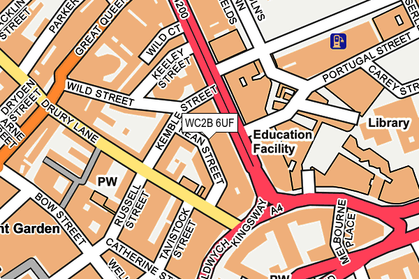 WC2B 6UF map - OS OpenMap – Local (Ordnance Survey)