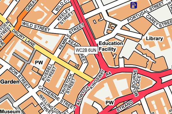 WC2B 6UN map - OS OpenMap – Local (Ordnance Survey)