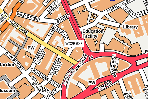 WC2B 6XF map - OS OpenMap – Local (Ordnance Survey)
