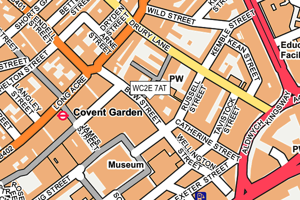 WC2E 7AT map - OS OpenMap – Local (Ordnance Survey)