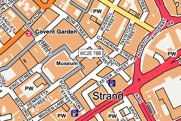 WC2E 7BB map - OS OpenMap – Local (Ordnance Survey)