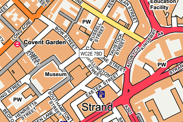 WC2E 7BD map - OS OpenMap – Local (Ordnance Survey)