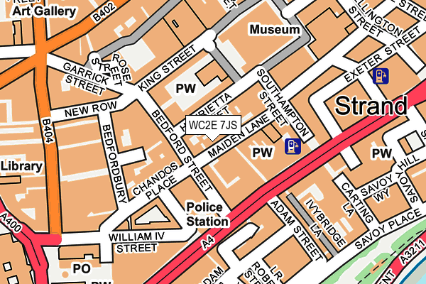 WC2E 7JS map - OS OpenMap – Local (Ordnance Survey)