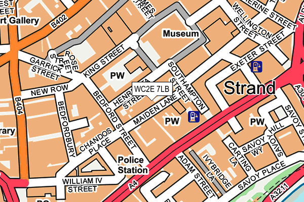 WC2E 7LB map - OS OpenMap – Local (Ordnance Survey)