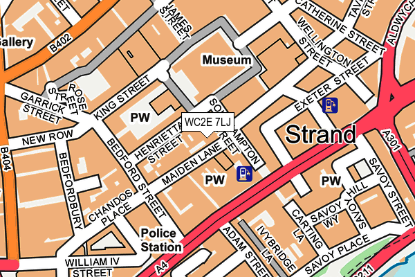 WC2E 7LJ map - OS OpenMap – Local (Ordnance Survey)