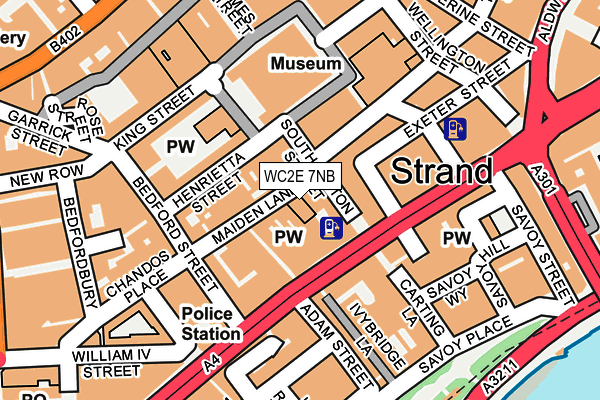 WC2E 7NB map - OS OpenMap – Local (Ordnance Survey)