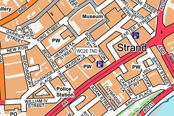 WC2E 7ND map - OS OpenMap – Local (Ordnance Survey)