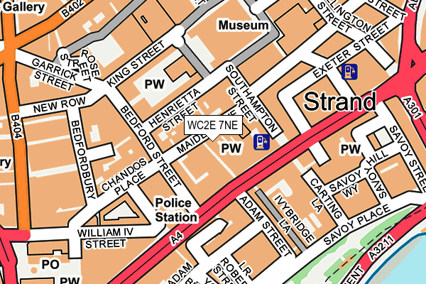 WC2E 7NE map - OS OpenMap – Local (Ordnance Survey)
