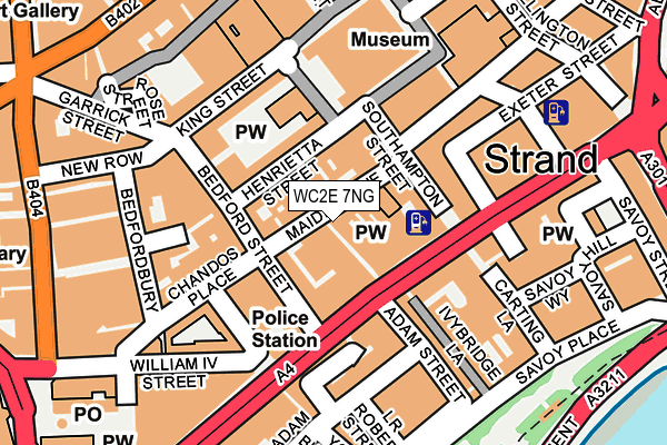 WC2E 7NG map - OS OpenMap – Local (Ordnance Survey)