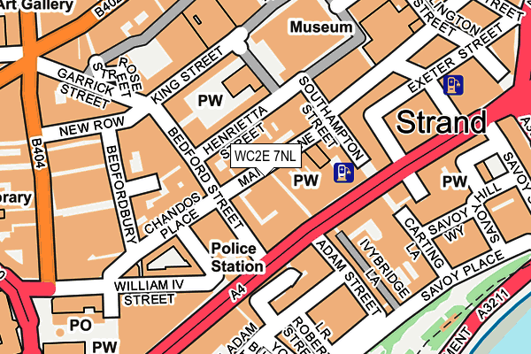 WC2E 7NL map - OS OpenMap – Local (Ordnance Survey)