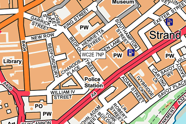 WC2E 7NP map - OS OpenMap – Local (Ordnance Survey)