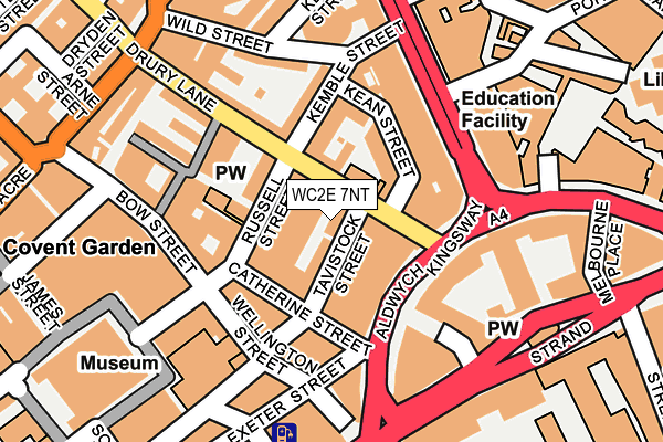 WC2E 7NT map - OS OpenMap – Local (Ordnance Survey)