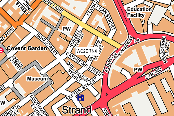 WC2E 7NX map - OS OpenMap – Local (Ordnance Survey)