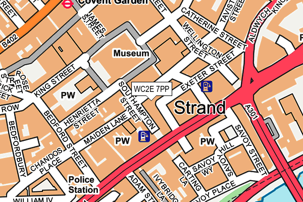 WC2E 7PP map - OS OpenMap – Local (Ordnance Survey)