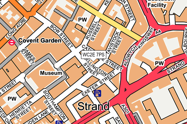 WC2E 7PS map - OS OpenMap – Local (Ordnance Survey)