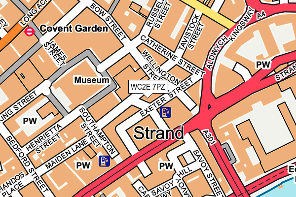 WC2E 7PZ map - OS OpenMap – Local (Ordnance Survey)