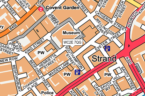 WC2E 7QG map - OS OpenMap – Local (Ordnance Survey)