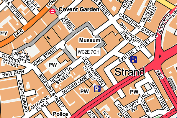 WC2E 7QH map - OS OpenMap – Local (Ordnance Survey)