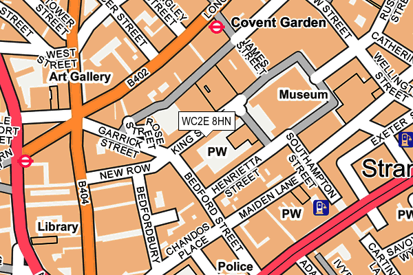 WC2E 8HN map - OS OpenMap – Local (Ordnance Survey)