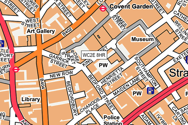 WC2E 8HR map - OS OpenMap – Local (Ordnance Survey)