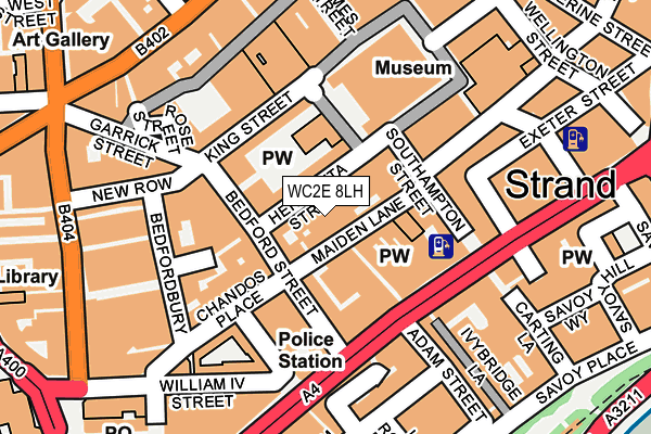 WC2E 8LH map - OS OpenMap – Local (Ordnance Survey)