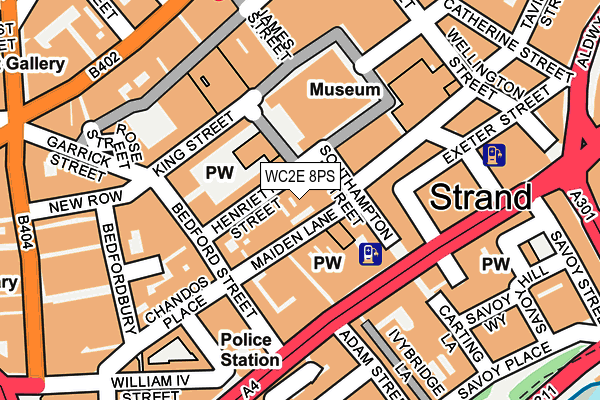 WC2E 8PS map - OS OpenMap – Local (Ordnance Survey)