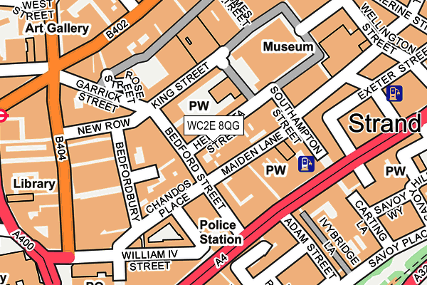 WC2E 8QG map - OS OpenMap – Local (Ordnance Survey)