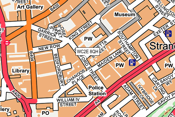WC2E 8QH map - OS OpenMap – Local (Ordnance Survey)