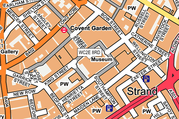 WC2E 8RD map - OS OpenMap – Local (Ordnance Survey)