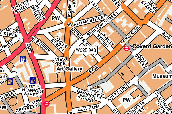 WC2E 9AB map - OS OpenMap – Local (Ordnance Survey)