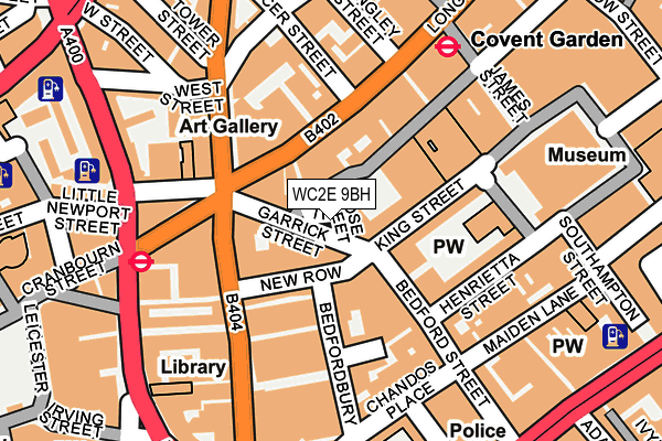 WC2E 9BH map - OS OpenMap – Local (Ordnance Survey)