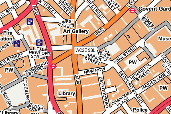 WC2E 9BL map - OS OpenMap – Local (Ordnance Survey)