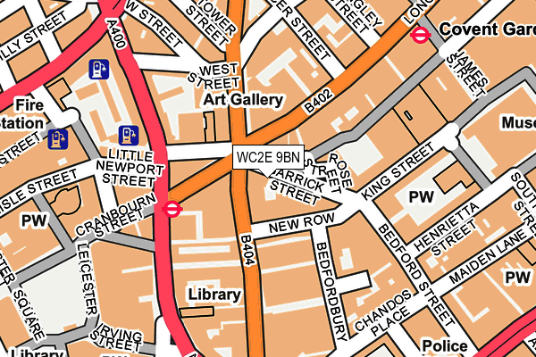 WC2E 9BN map - OS OpenMap – Local (Ordnance Survey)