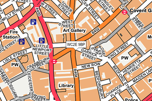 WC2E 9BP map - OS OpenMap – Local (Ordnance Survey)