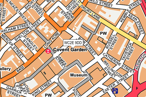 Map of ROYAL OPERA HOUSE ENTERPRISES LIMITED at local scale