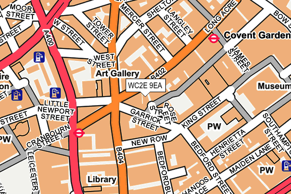 WC2E 9EA map - OS OpenMap – Local (Ordnance Survey)