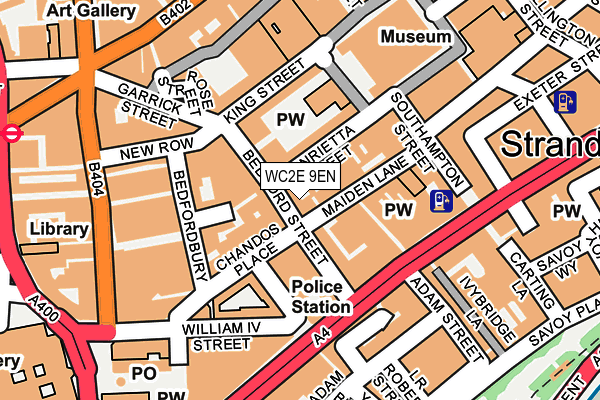 WC2E 9EN map - OS OpenMap – Local (Ordnance Survey)