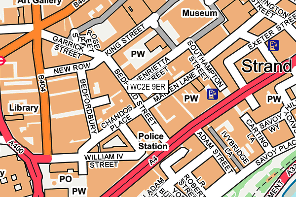 WC2E 9ER map - OS OpenMap – Local (Ordnance Survey)